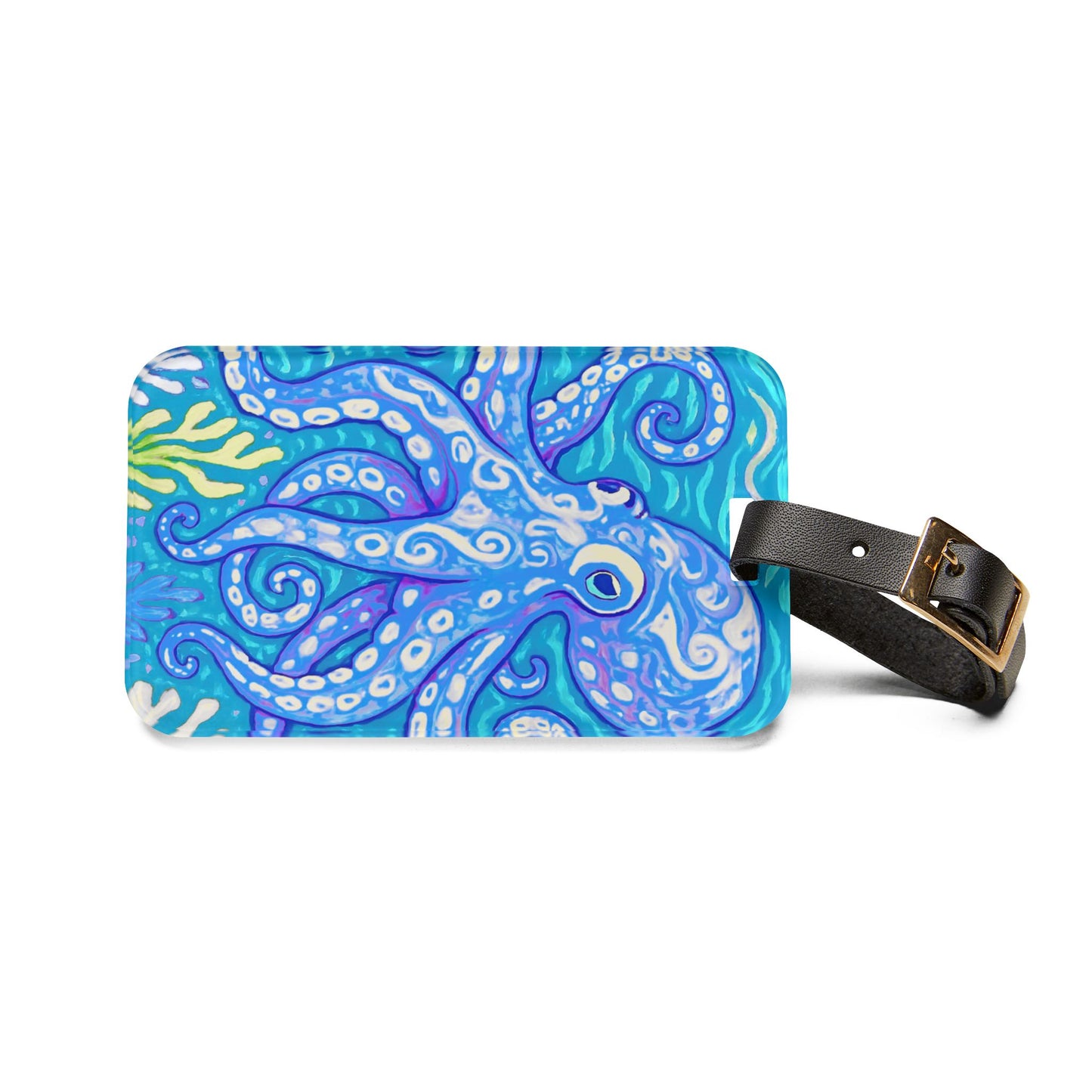 Luggage Tag - Octopus Kraken Joe, Blue