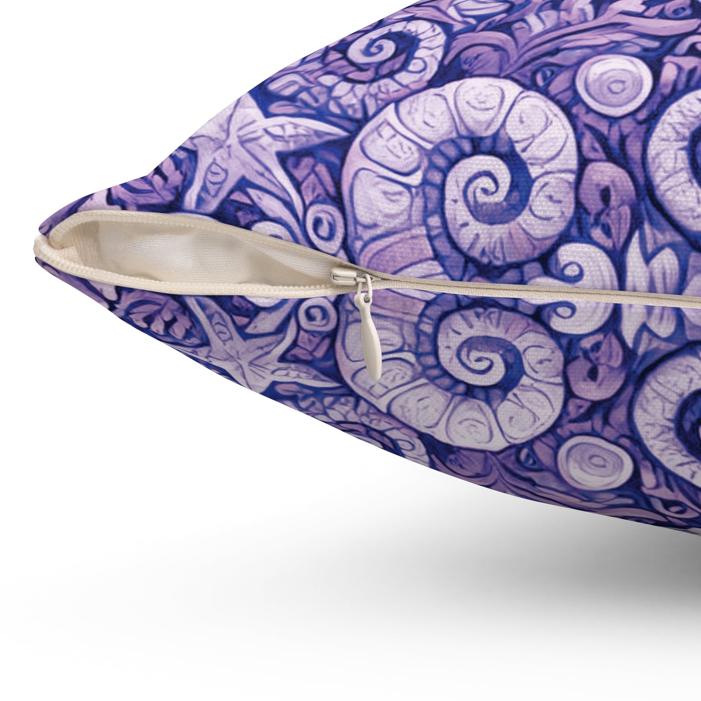 Decorative Pillow - Accent Cushion, 4 Sizes / Seahorse Trio, Amethyst