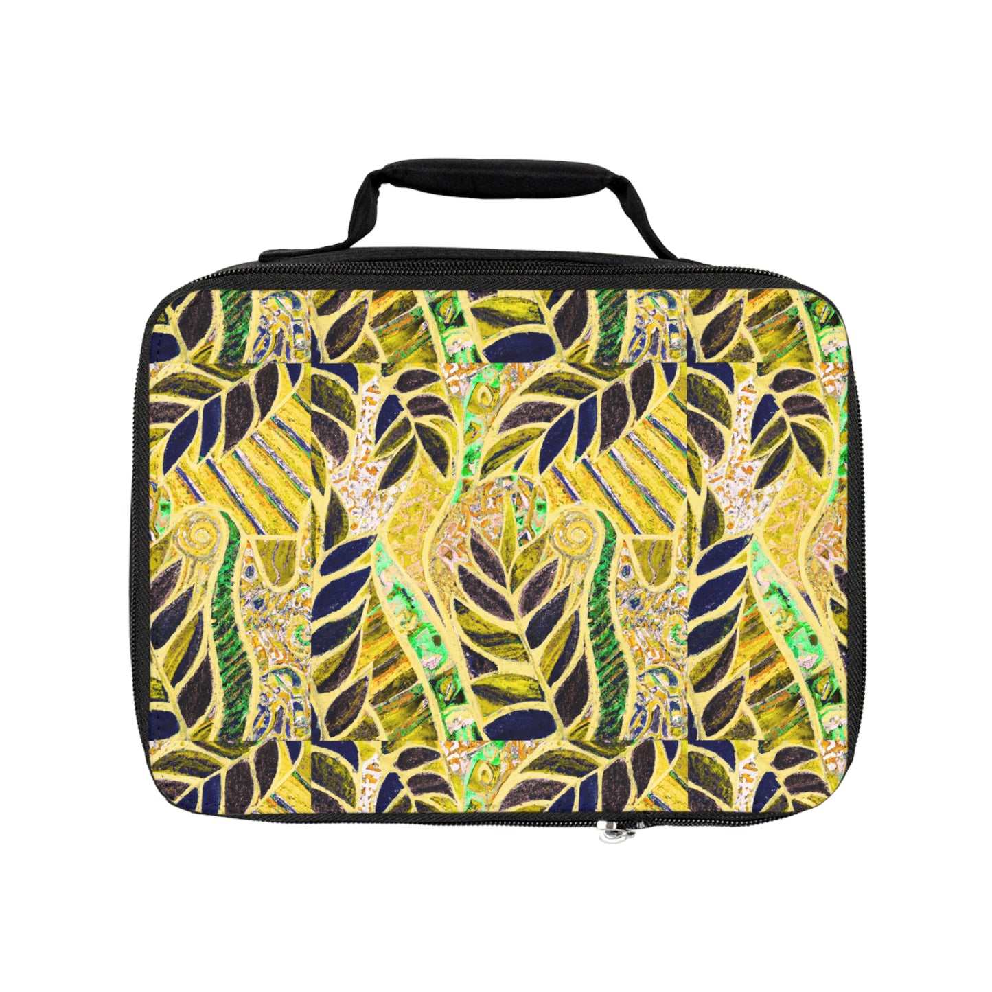 Amazon Whimsy/Yellow Lunch Bag - Eco-Friendly Insulated Tote, Adult and Child Lunchbox / Perfect for Picnics, Beach Outings
