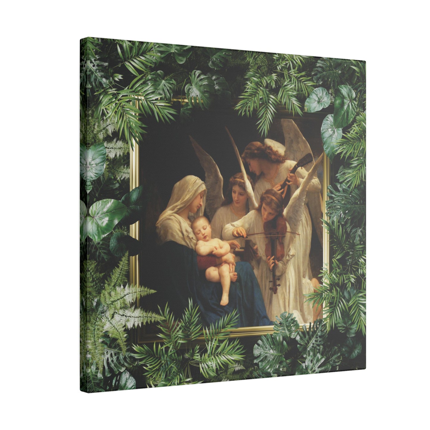 "Tropical Song of the Angels" Canvas Artwork - Religious Canvas Print / Virgin Mary