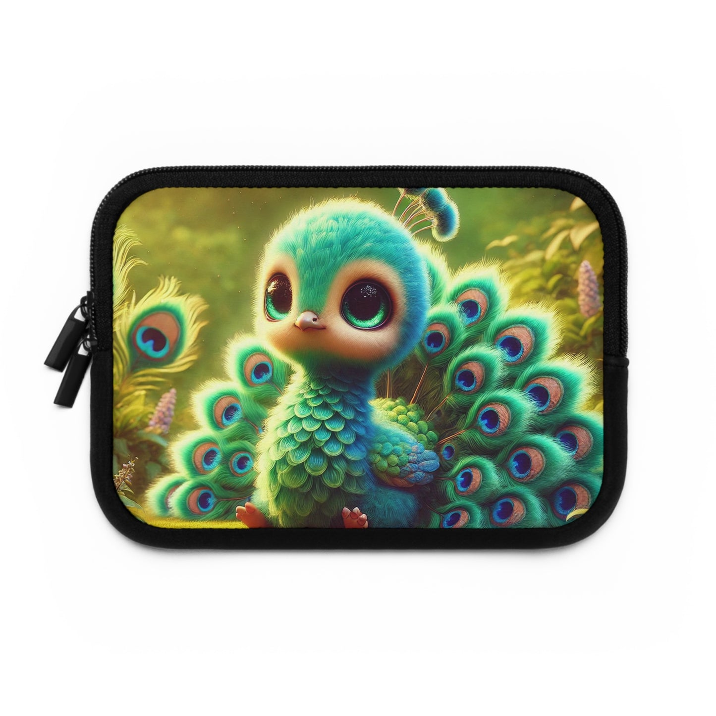Tropical Laptop Sleeve, 5 Sizes - Perfect for Rainforest Lovers & Students / Baby Peacock