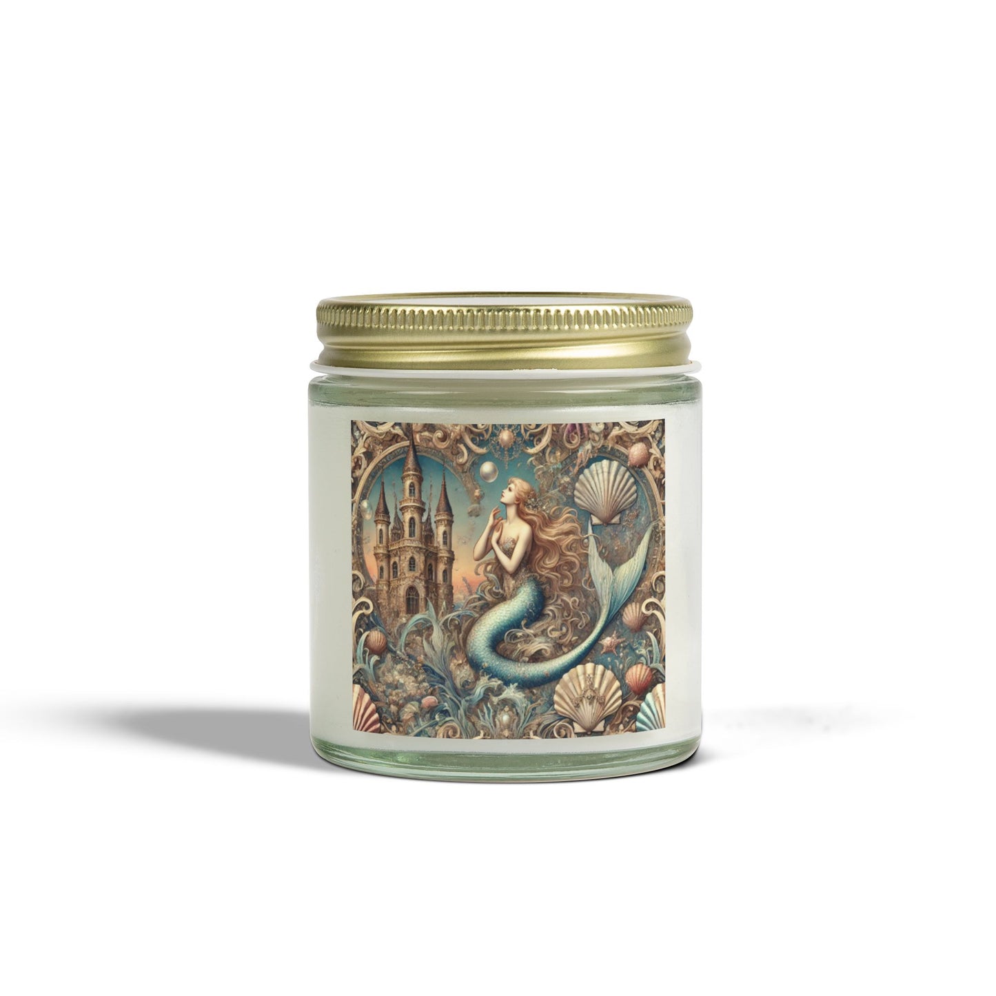 Tropical Mermaid Royale Scented Candles - Coconut Apricot Wax (4oz, 9oz)