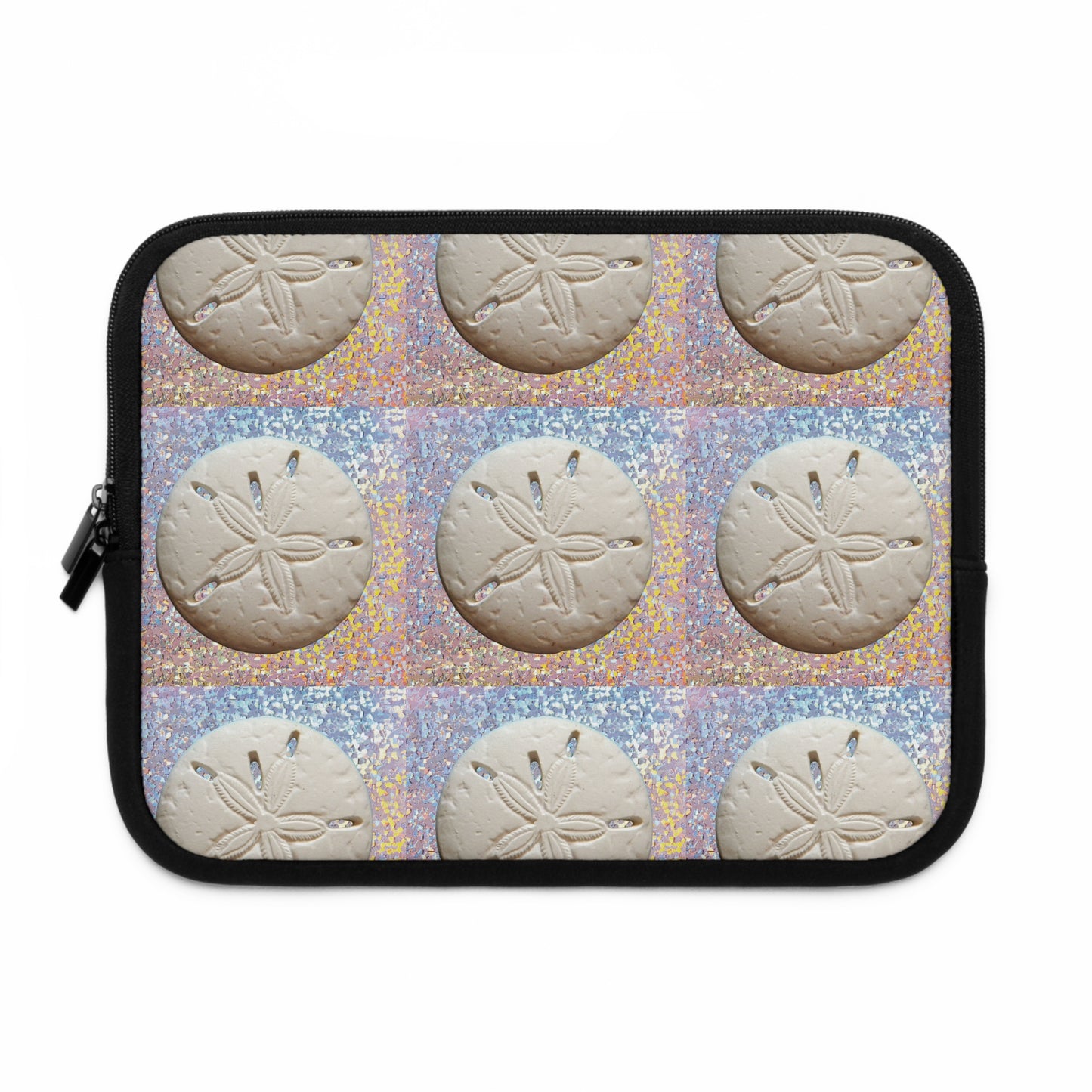 Tropical Laptop Sleeve, 5 Sizes - Perfect for Beach Lovers & Students / Disco Sand Dollar, Repeat