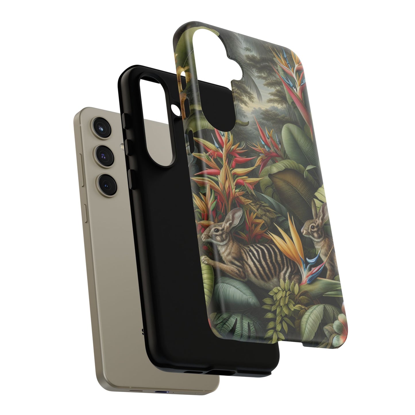 Rainforest Rabbit Outing Phone Case - Tough Cases with Summer Vibe