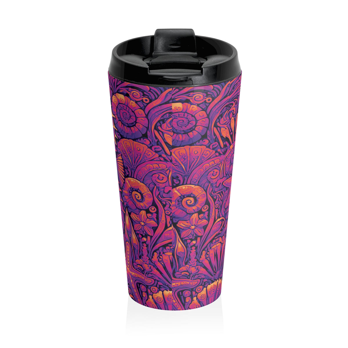 Copy of 15 oz. Stainless Steel Travel Mug / Deco Seahorses Heatwave