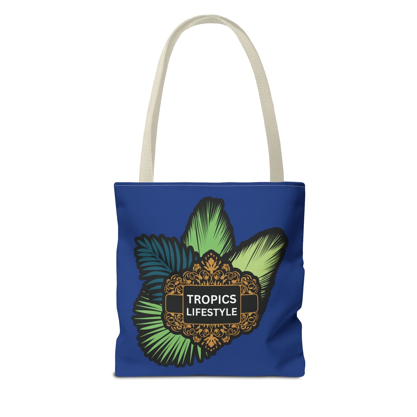 Elegant Tropics Lifestyle Logo Tote Bag - 3 Sizes, Dark Blue