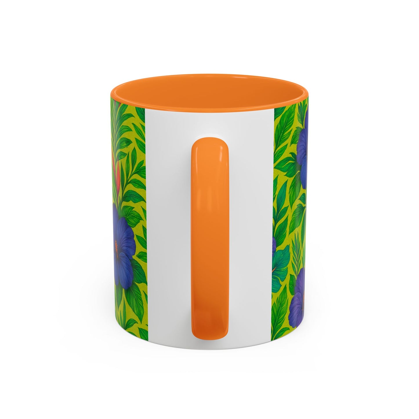 Vibrant Floral Coffee Mug - 11oz & 15oz / Midnight Flower Lime
