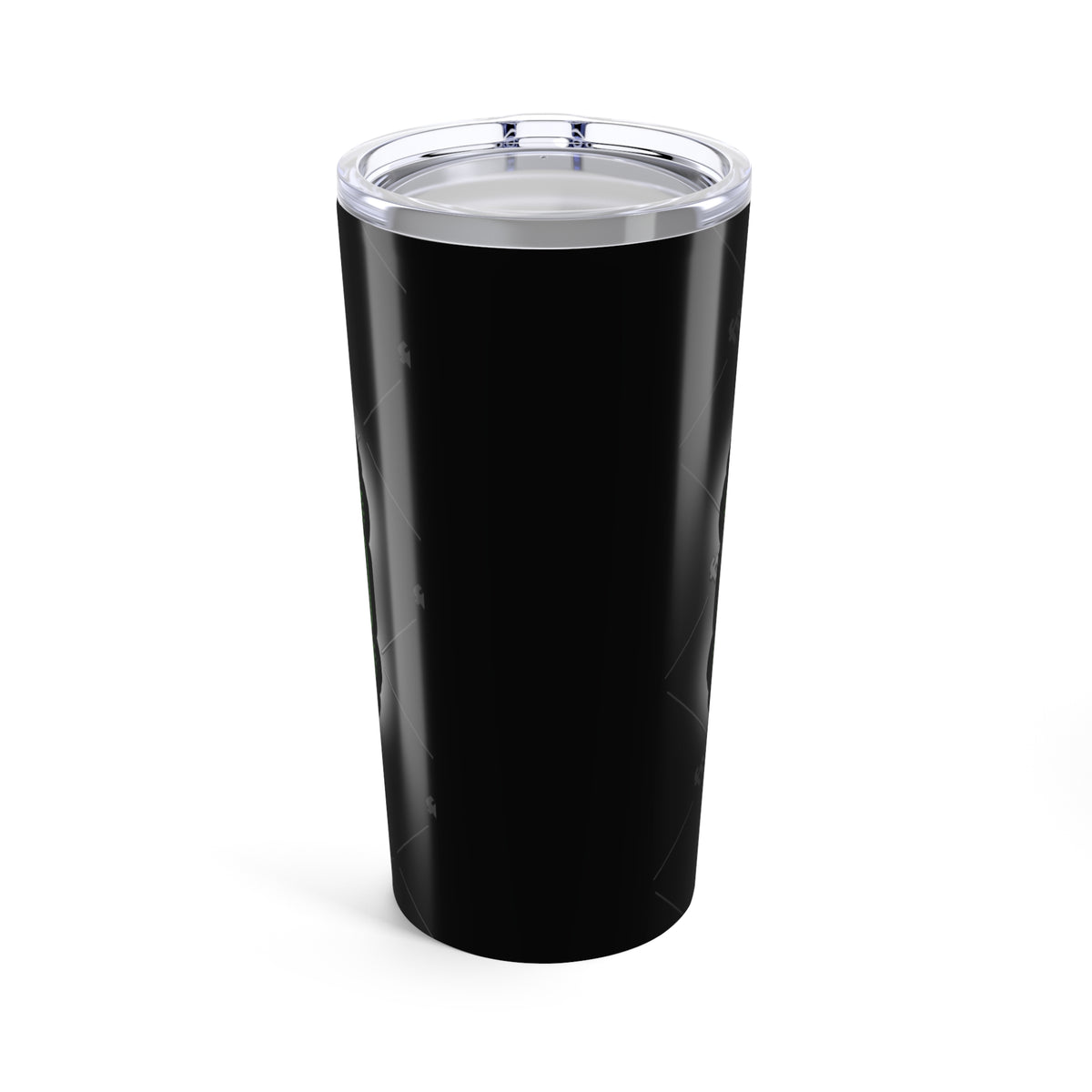 20oz Tropical Glossy Tumbler, Stainless Steel / Tropics Lifestyle Coffee, Black Glow
