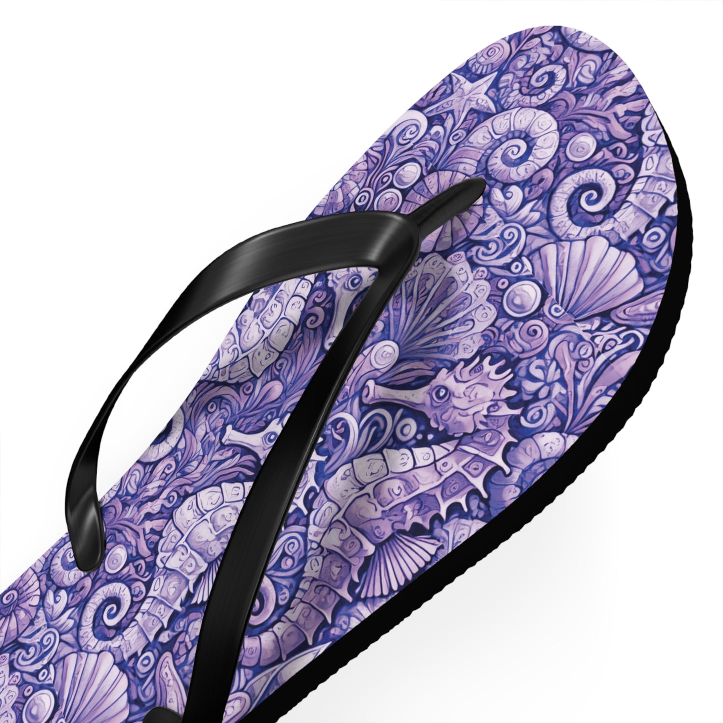 Flip Flops - Seahorses/Amethyst