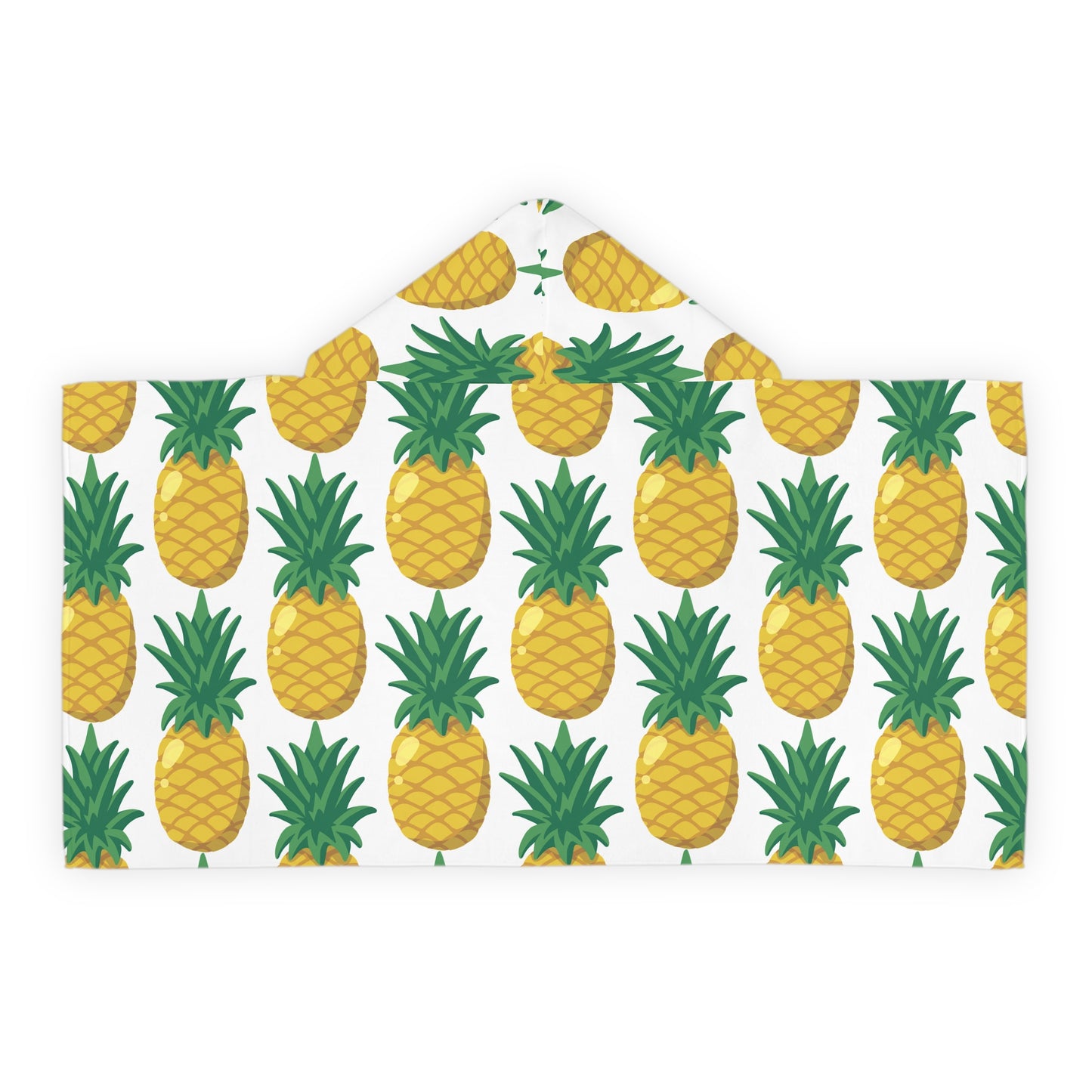 Tropical Kids Hooded Towel - Fun Design for Beach & Bath / Pineapples