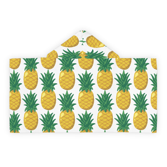 Tropical Kids Hooded Towel - Fun Design for Beach & Bath / Pineapples