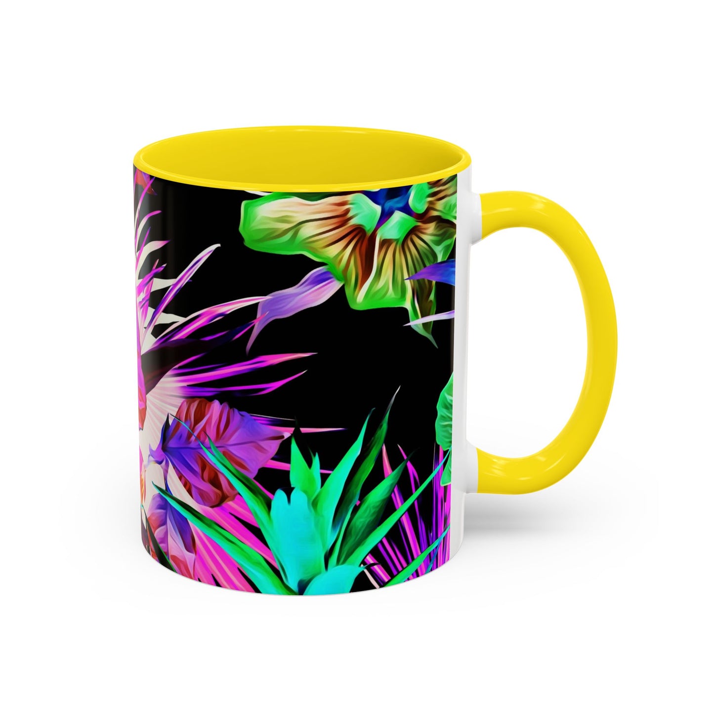 Accent Coffee Mug (11, 15oz), Plant Palooza, black / Various Colors