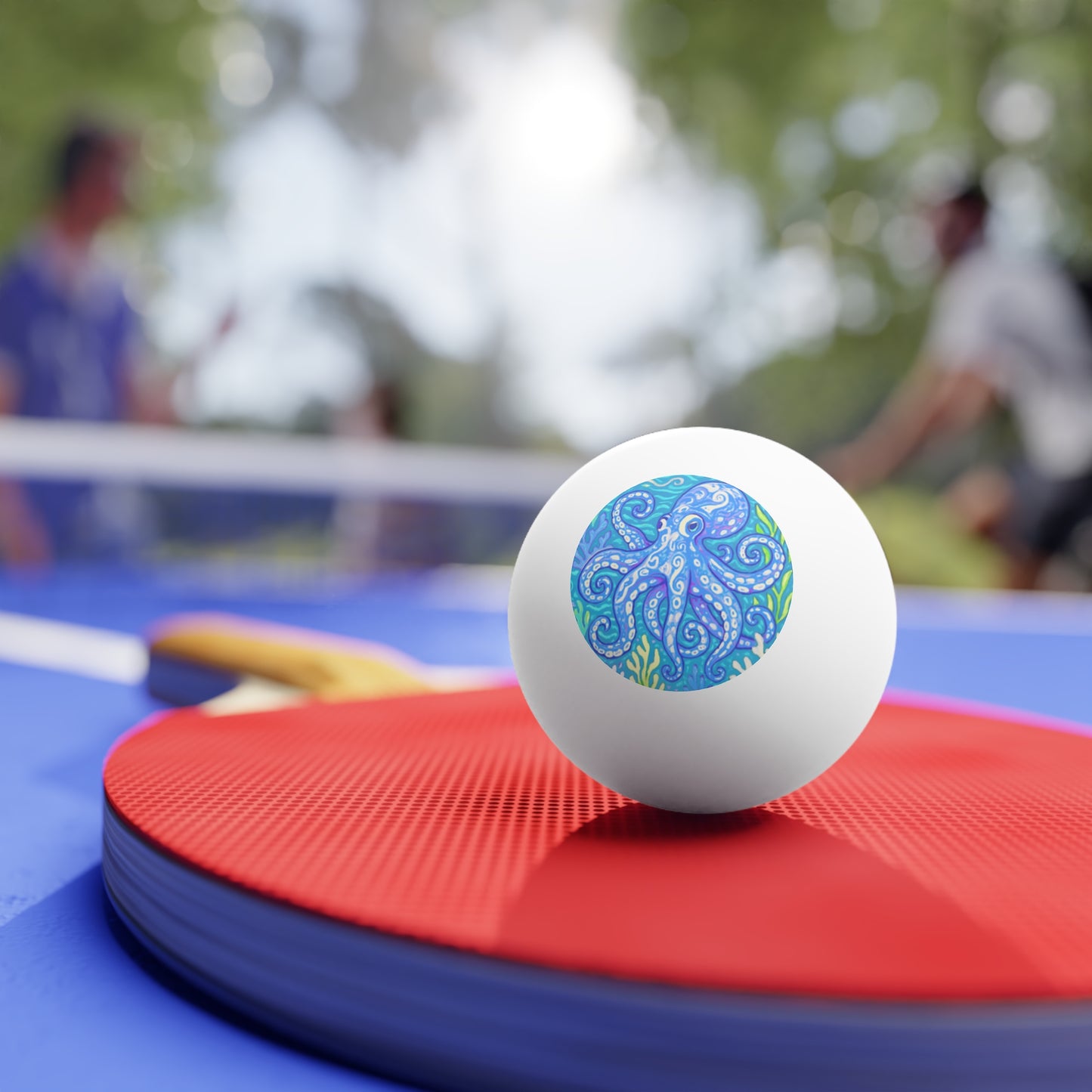 Tropical Paradise Ping Pong Balls - 6 Pack with Blue Kraken Joe