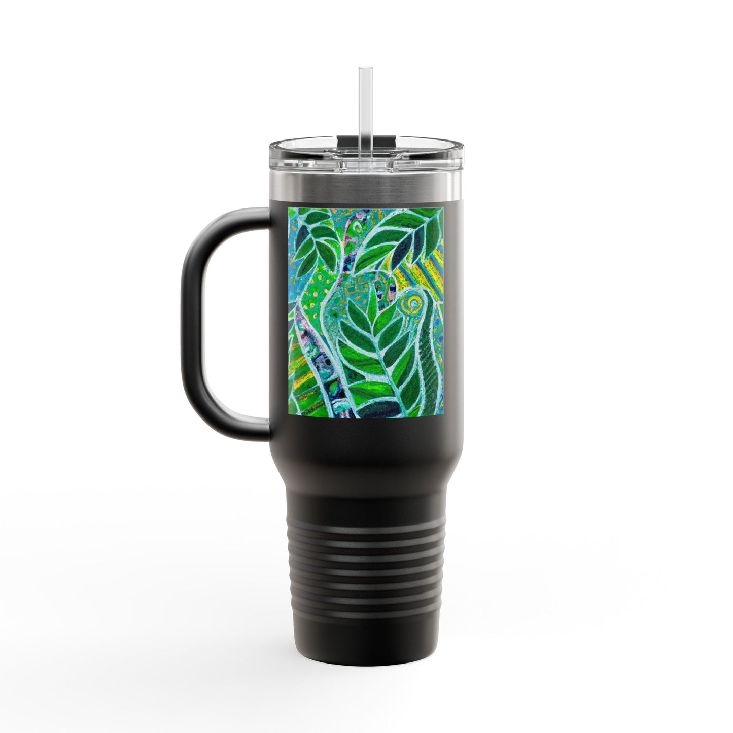 Amazon Whimsy/Green Insulated Travel Mug - 40oz - Perfect for Outdoor Adventures