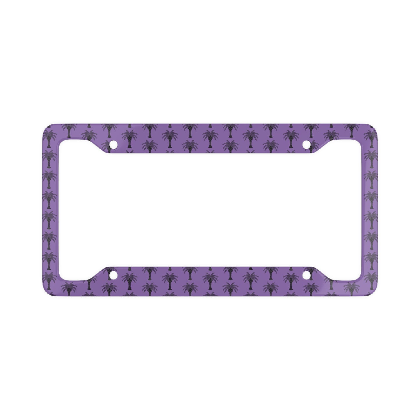 License Plate Frame - Stylized Palm Tree, light purple