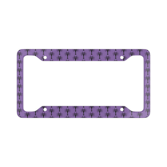 License Plate Frame - Stylized Palm Tree, light purple