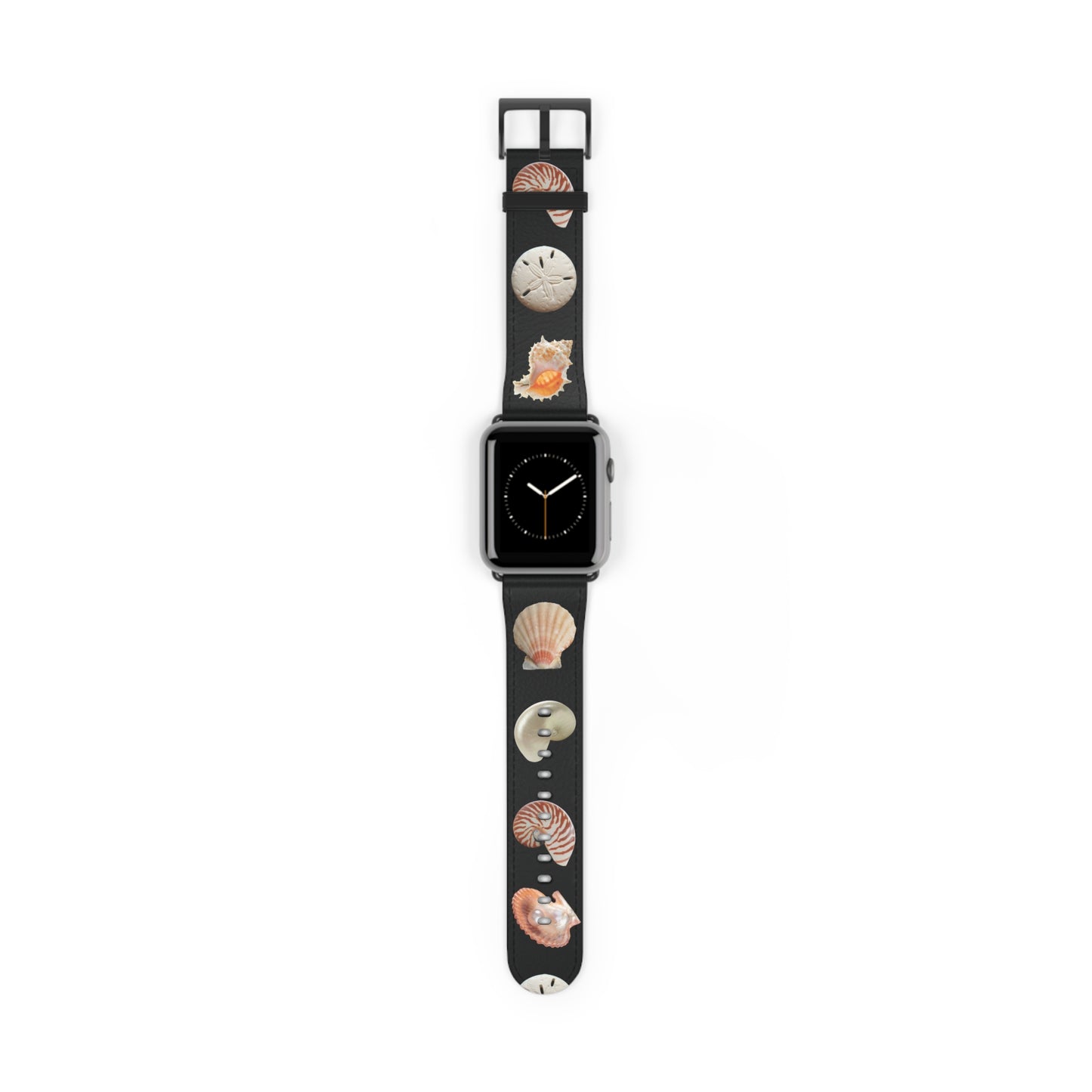 Apple Watch Band - Mixed REAL Seashells/Black