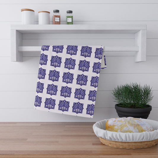 Tea Towels (cotton, poly) - Deco Palm Trees, Purple