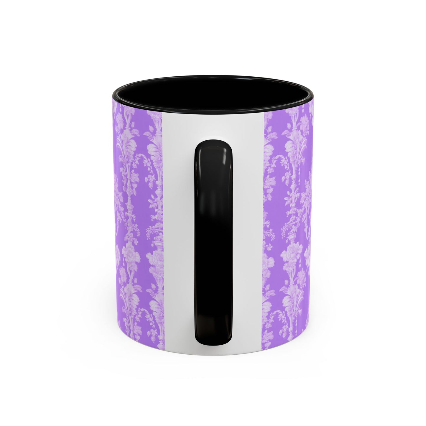 Accent Coffee Mug (11, 15oz), Pearl Lady Toile/Lavender Repeat, Various Colors