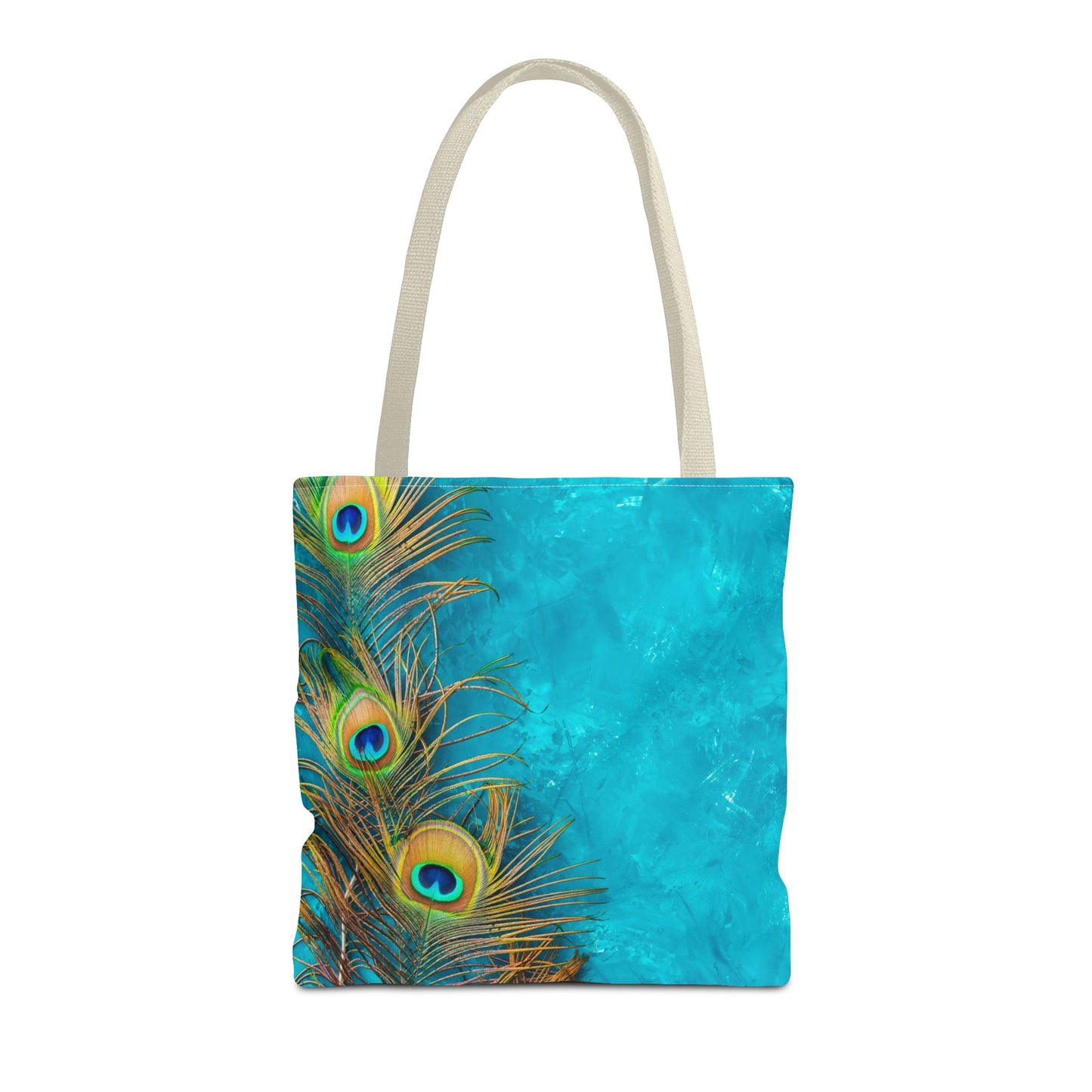 Peacock Turquoise Glow Tote Bag - 3 Sizes