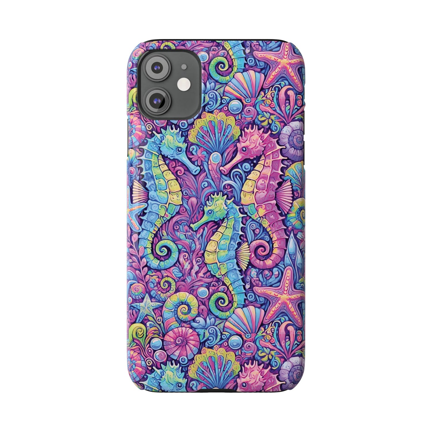Slim Phone Cases - Seahorses, Fantasy POP