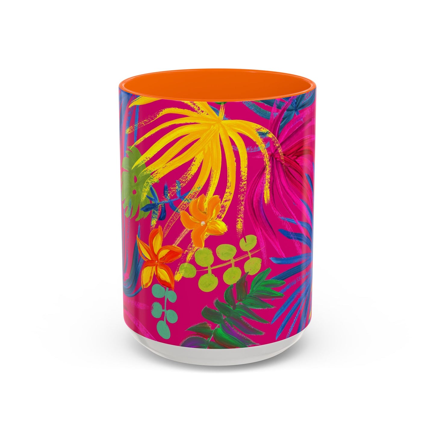 Accent Coffee Mug | Tropical-Inspired Drinkware / Exotic Flora