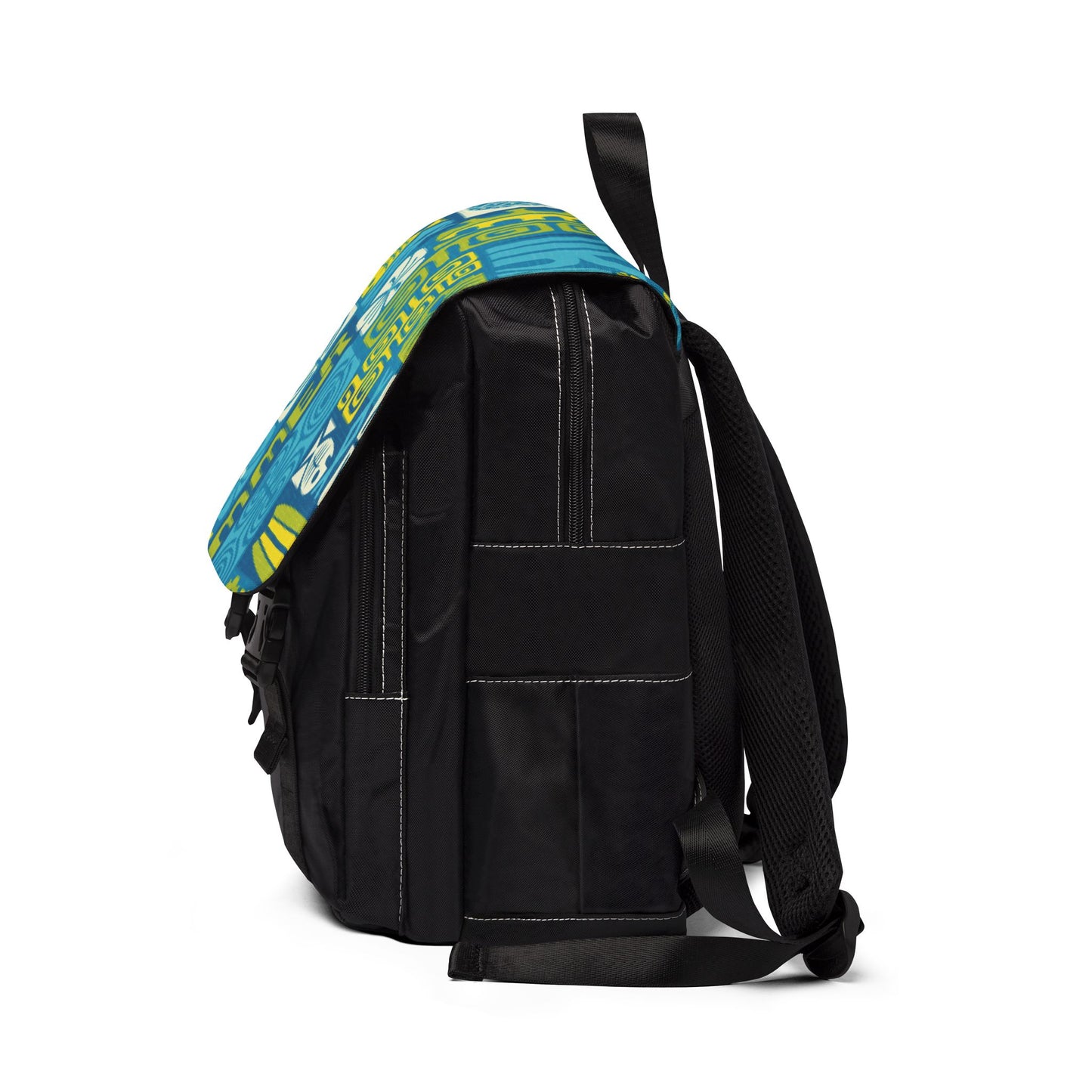 Tropical Ocean Casual Backpack - Perfect for Everyday Adventures / Tiki Poster Blue