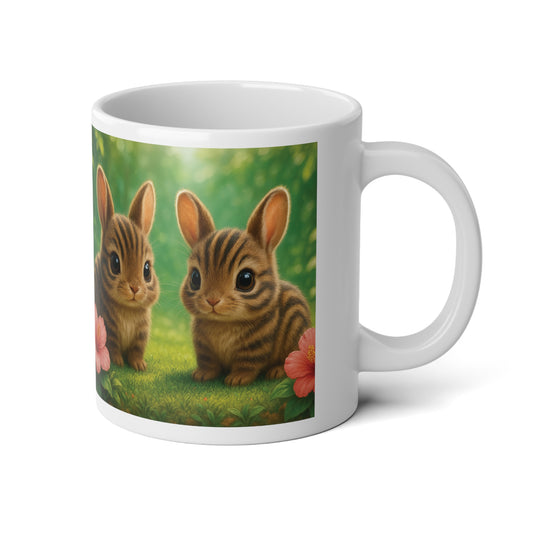 Jumbo Mug, 20oz, Baby Sumatran Rabbits | Tropical Coffee Cup