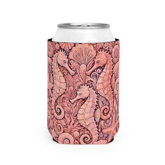 Seahorse Trio/Red Can Cooler Sleeve - Perfect for Outdoor Picnics