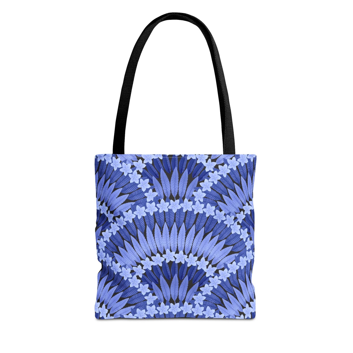 Plumeria and Palms Blue Tote Bag - 3 Sizes