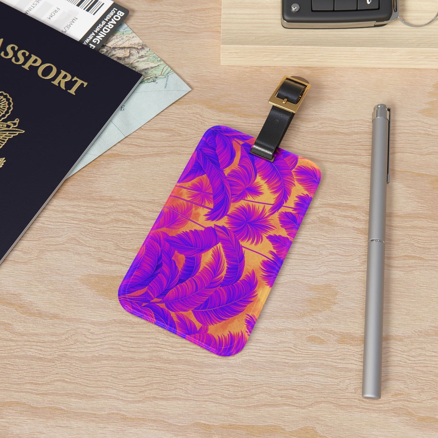 Luggage Tag - Palm Serenity, Pop