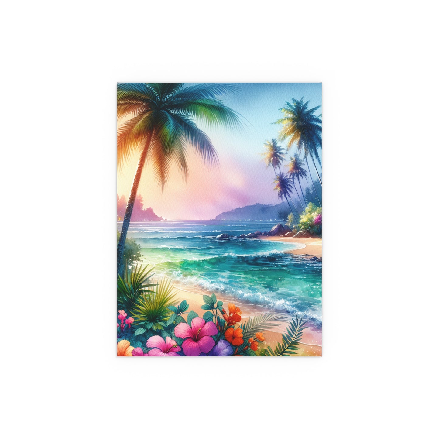 Vibrant Silk Wall Art for Home & Garden, Tropical Beach Decor, Indoor/Outdoor Silk Posters, Nature Love Gift, Summer Vibes