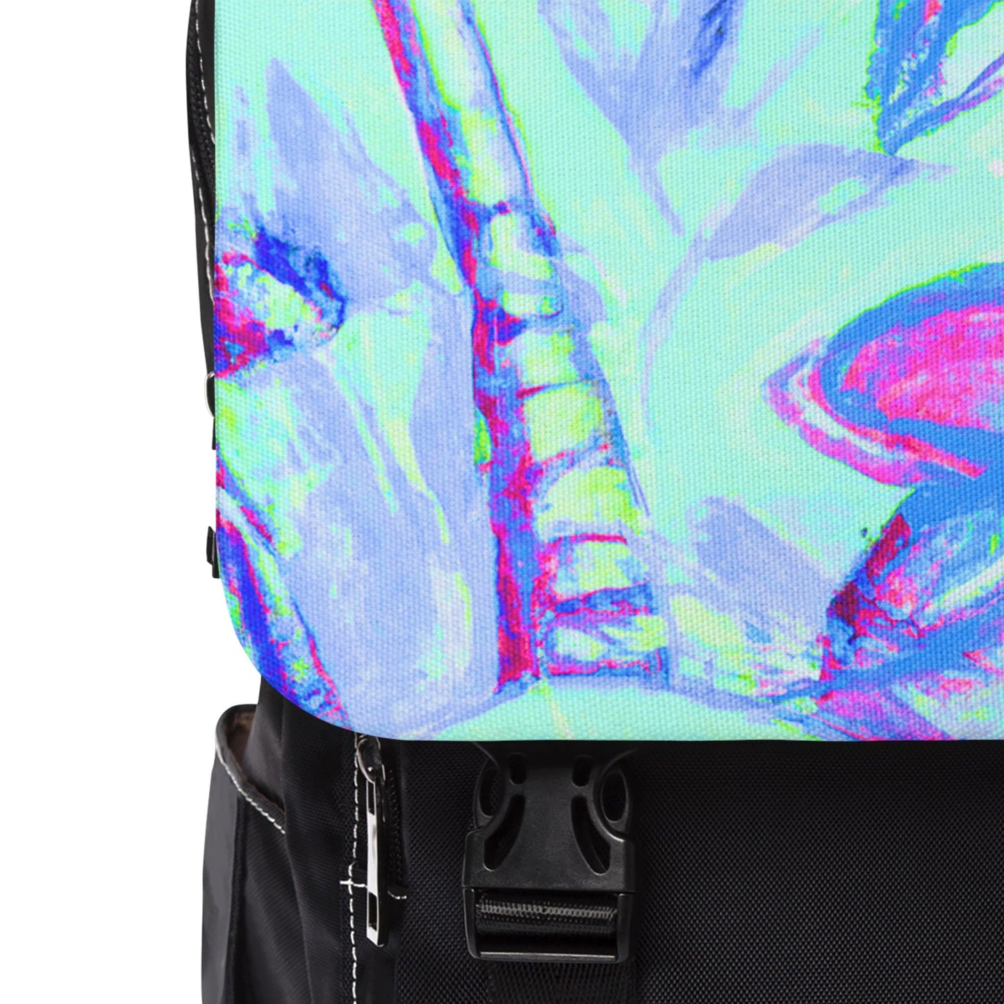 Tropical Doodles/Blue Casual Backpack - Perfect for Everyday Adventures