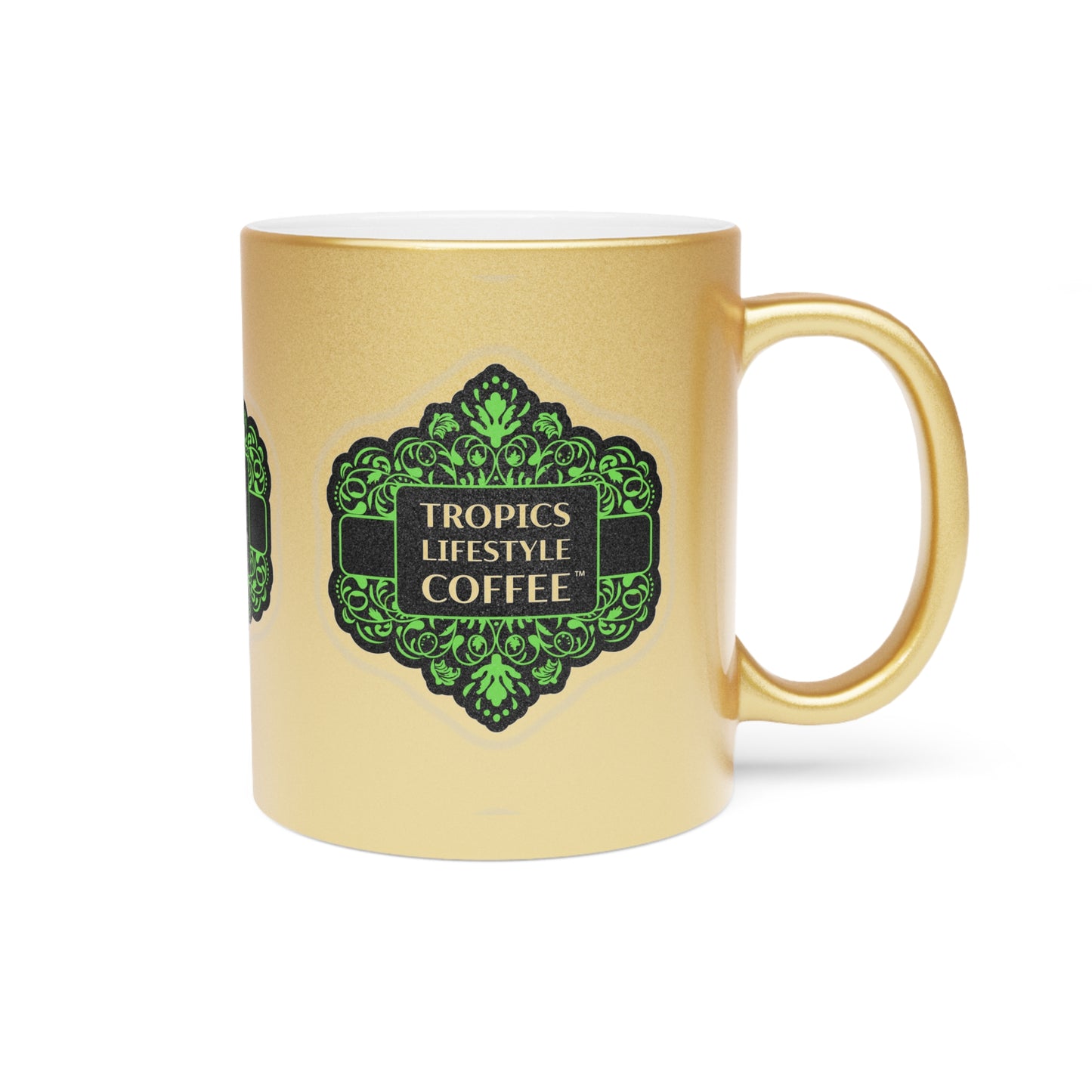 Tropical Lifestyle Coffee Metallic Mug - Elegant Coffee Cup, Chic Gift, Coffee Lover's Essentials