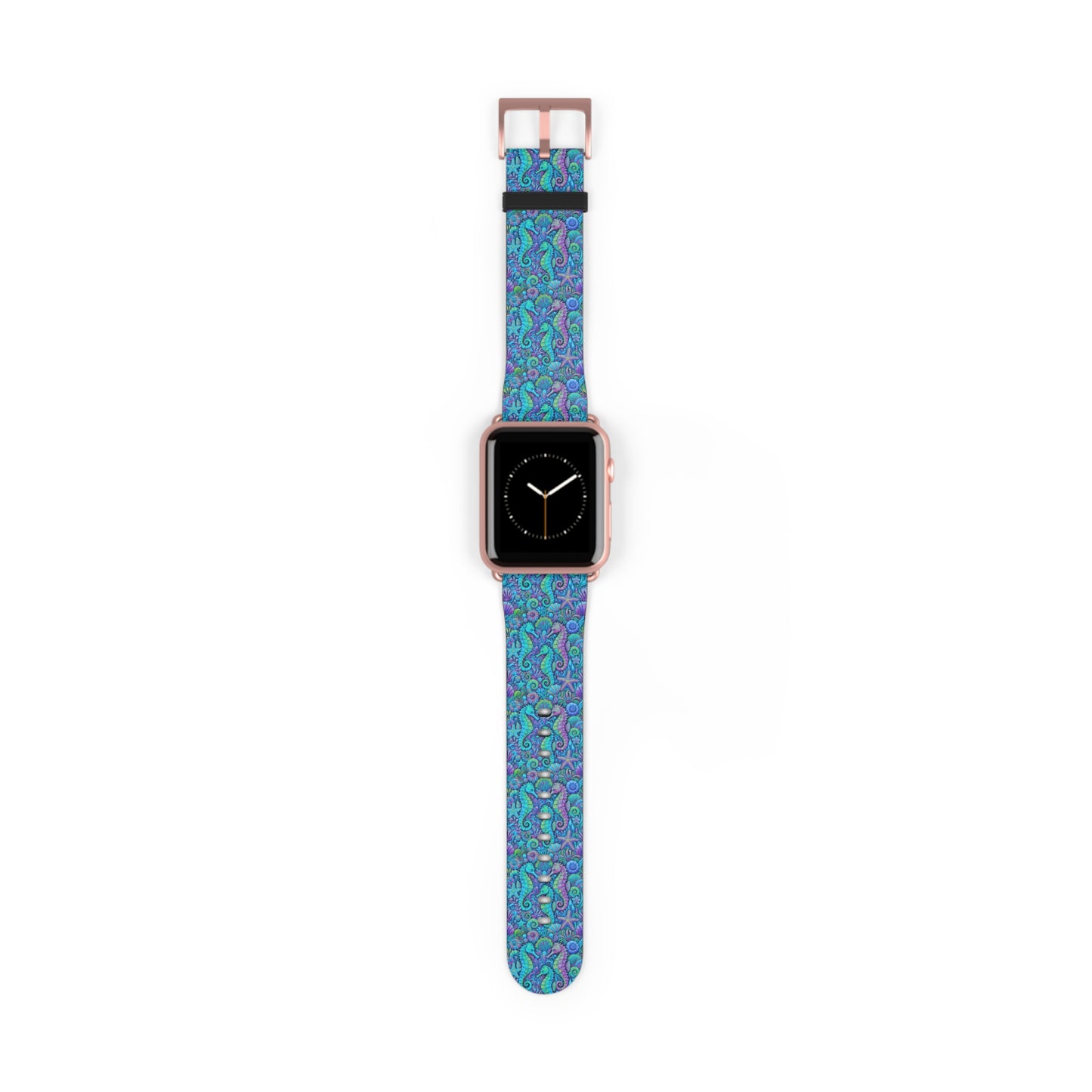 Apple Watch Band - Tropical Seahorse Trio, Turquoise Pop