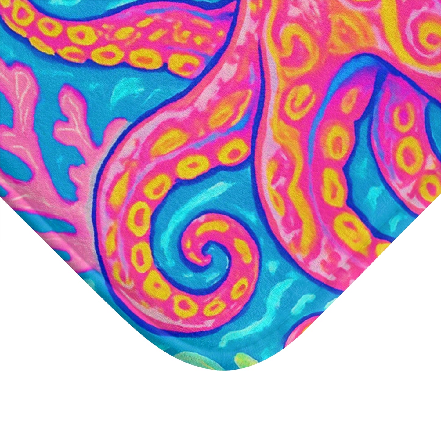 Kraken Joe Bath Mat, 2 Sizes - Tropical Octopus Vibes for Home Decor