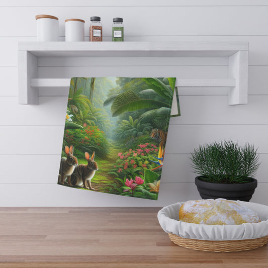 Tea Towels (cotton, poly), Hidden Rabbits