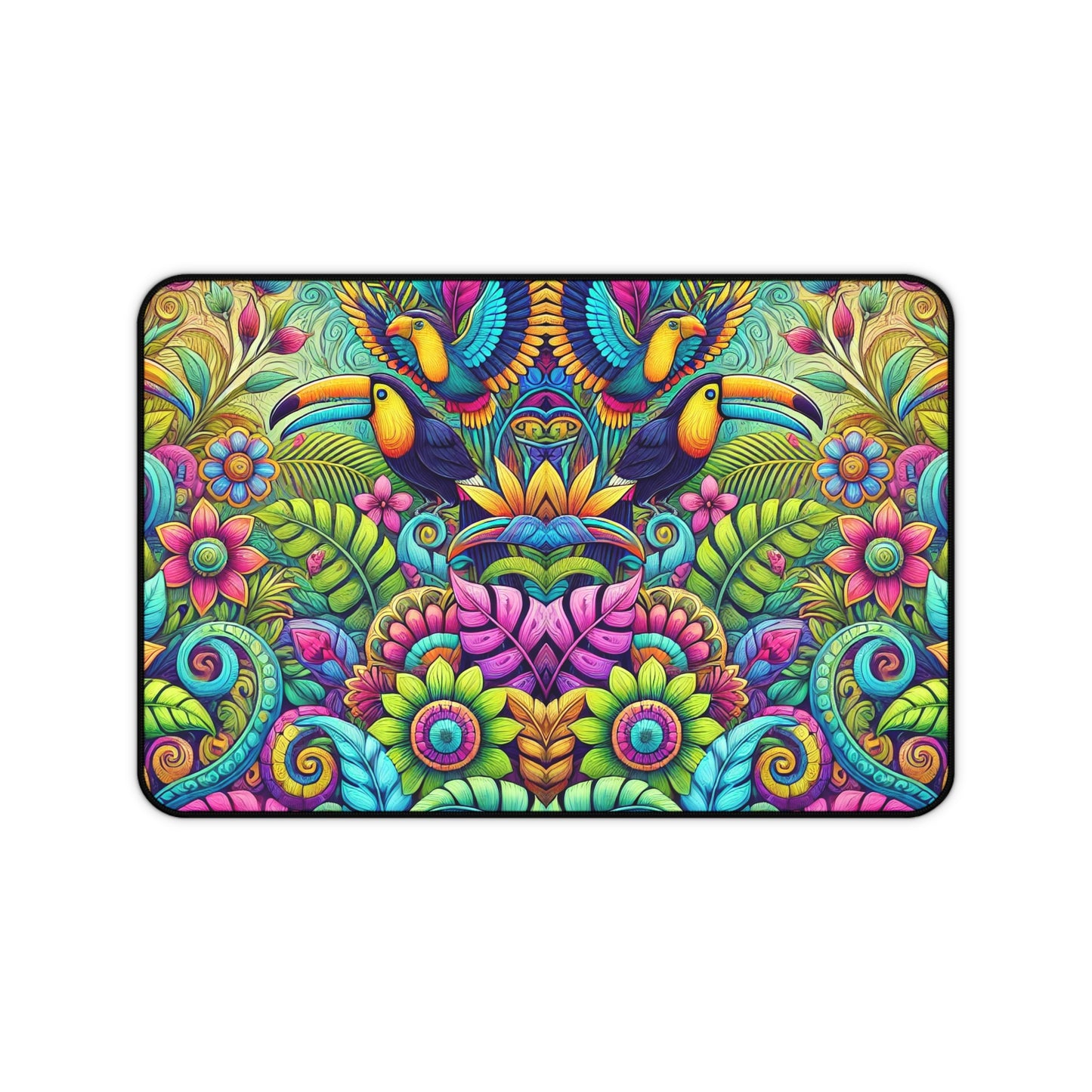 Tropical Mouse Pad/Desk Mat, 3 Sizes - Perfect for Home Office / Colorful Rainforest Parrots