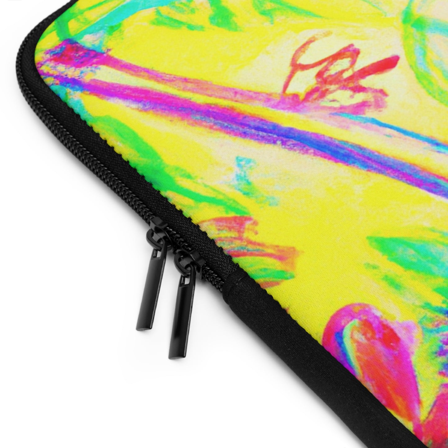 Tropical Laptop Sleeve, 5 Sizes - Perfect for Beach Lovers & Students / Tropical Doodles, Yellow