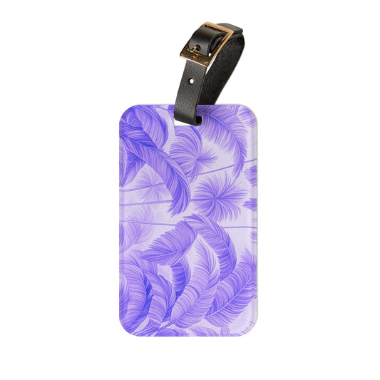 Luggage Tag - Palm Serenity, Lilac