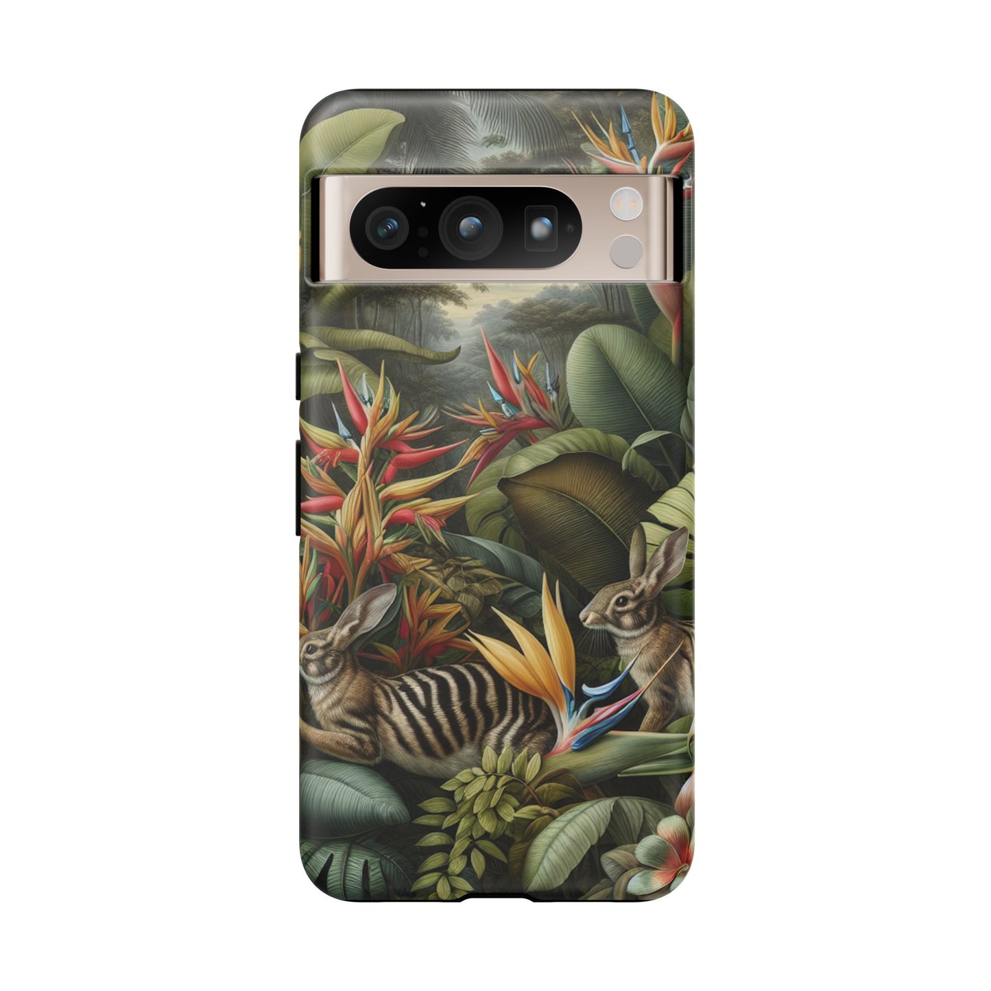 Rainforest Rabbit Outing Phone Case - Tough Cases with Summer Vibe