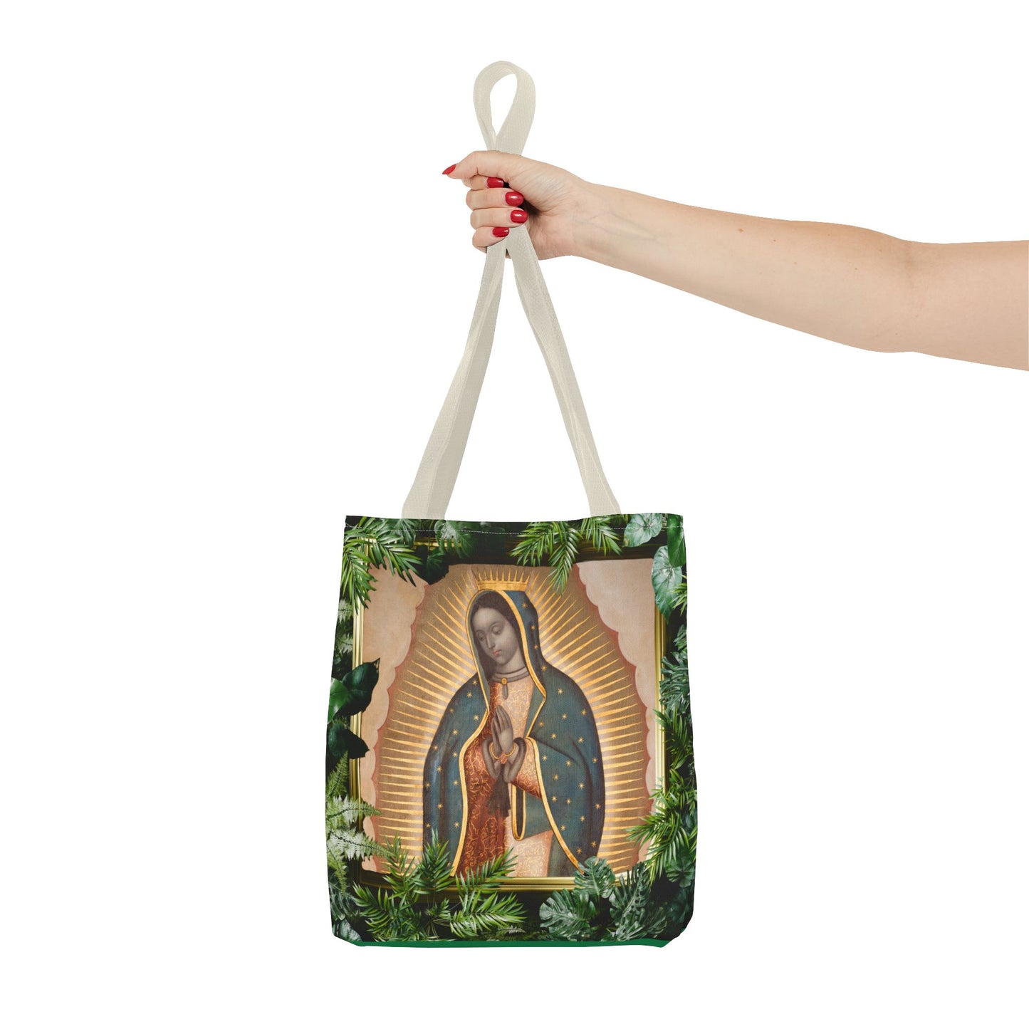 Religious Our Lady of Guadalupe Tropical Tote Bag - 3 Sizes