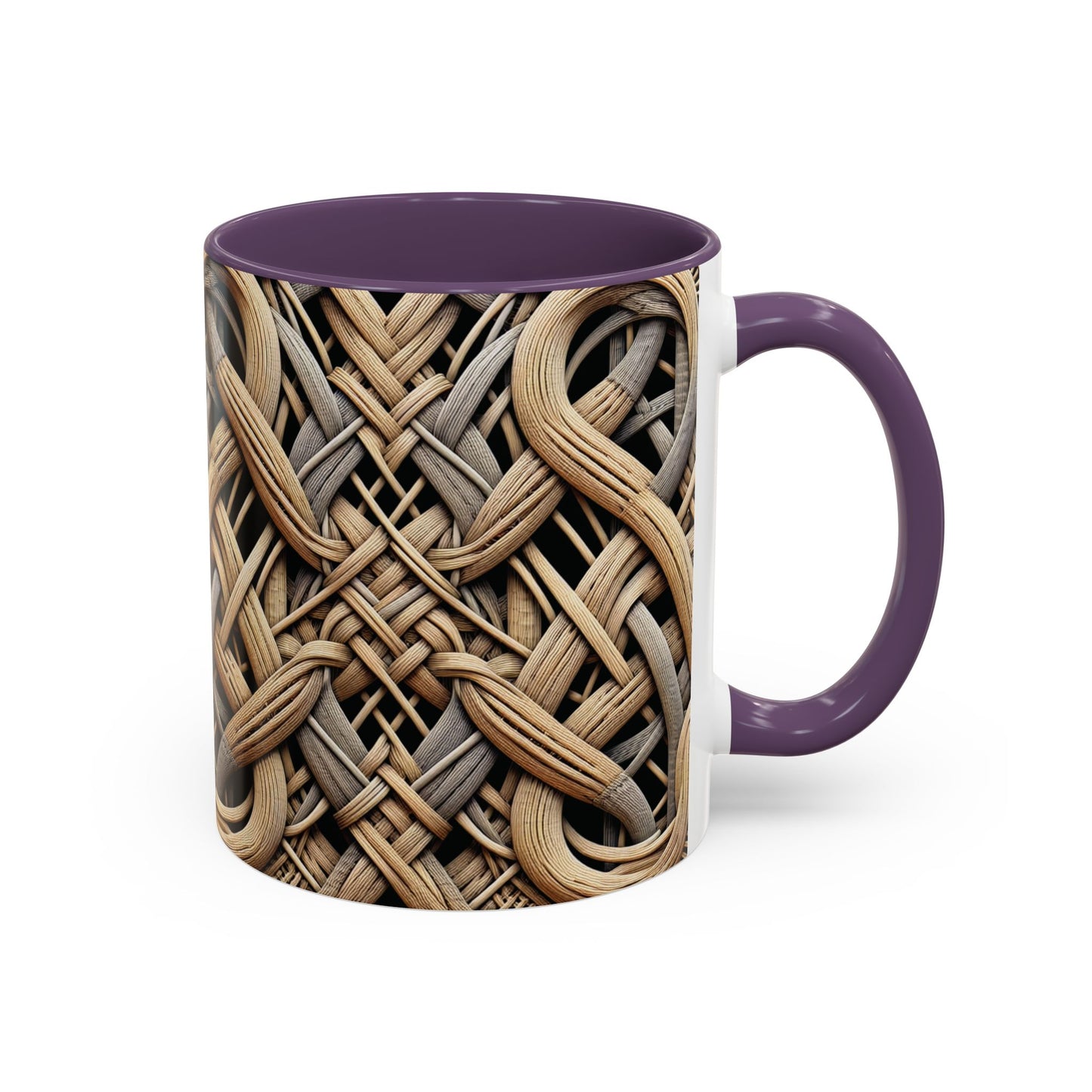 Accent Coffee Mug (11, 15oz), 8 Colors - Beach Wicker