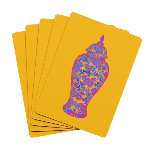 Poker-Sized Playing Cards - Heatwave Ginger Jar, yellow