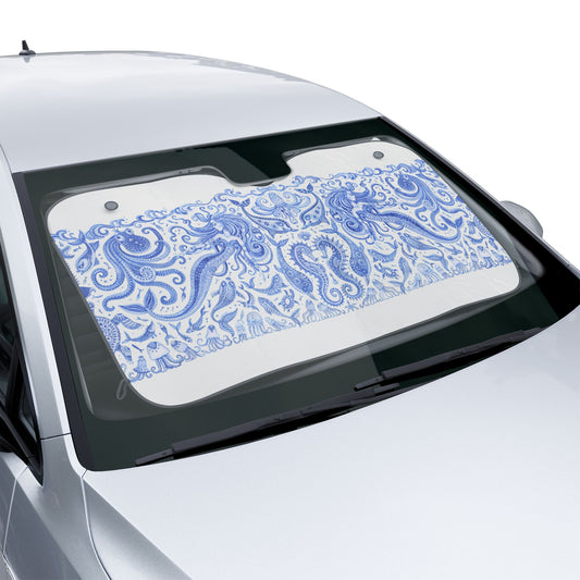 Tropical Car Sun Shades / Mermaid Kingdom, Blue