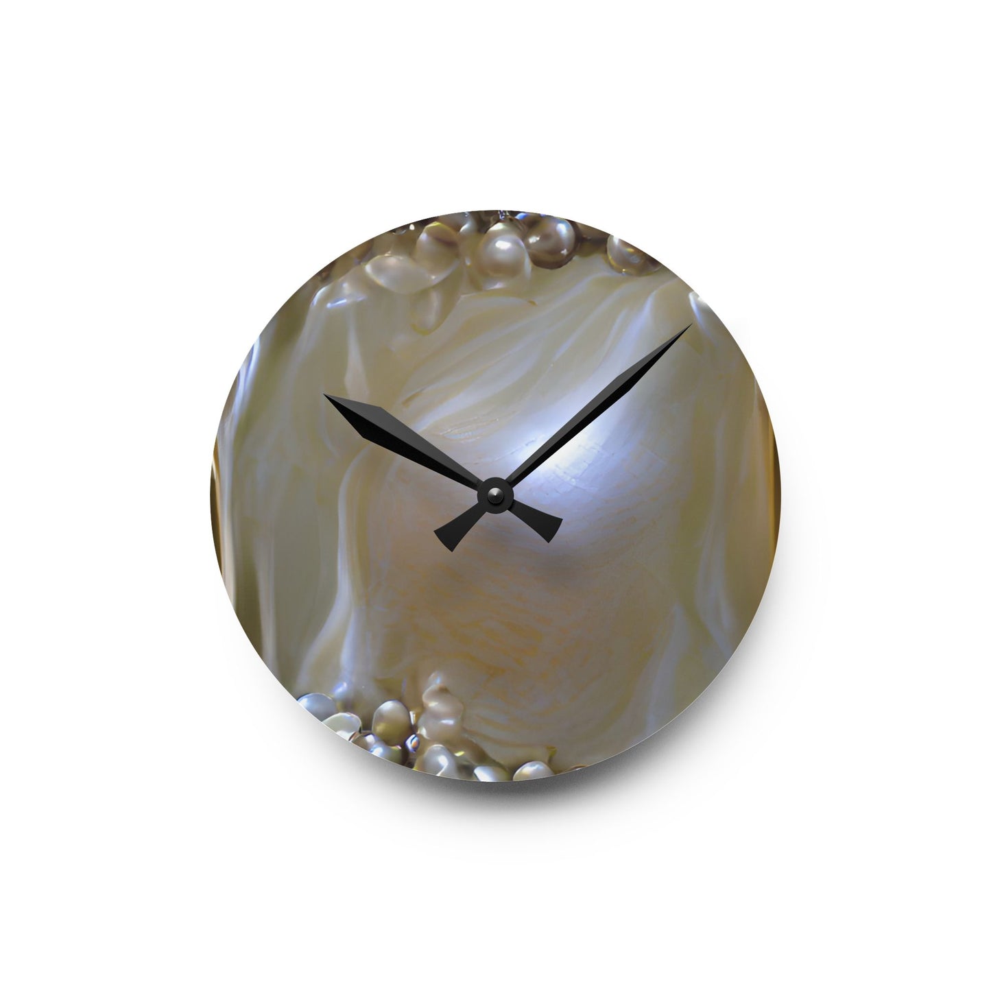 Acrylic Wall Clock - Natural Pearls Dream, Various Sizes