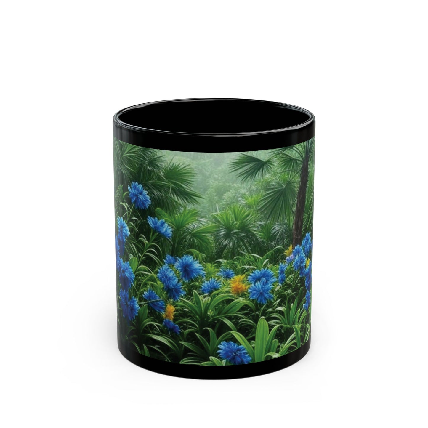 Black Coffee Mug - After a Rainforest Rain/Macro