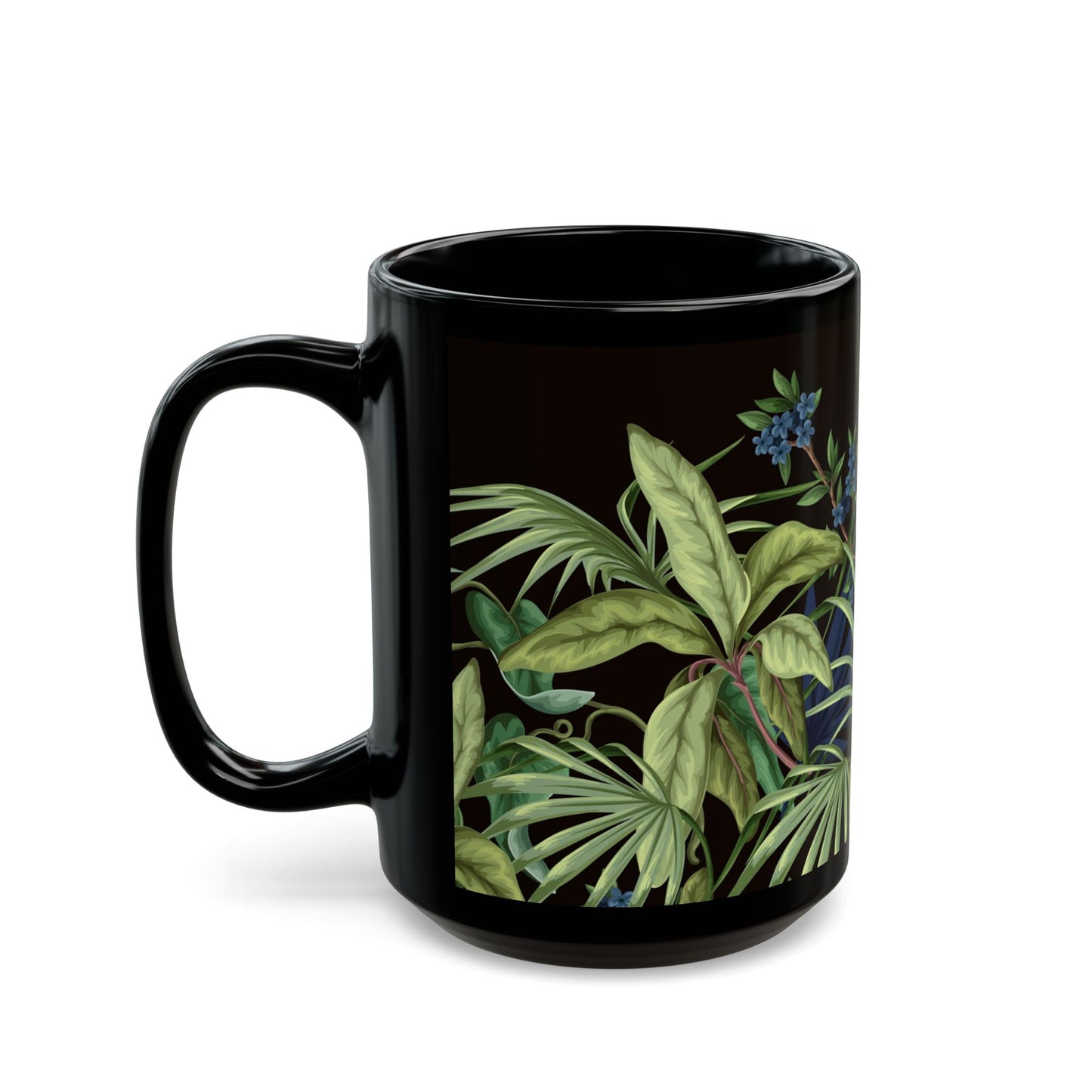 Midnight Jungle Black Coffee Mug