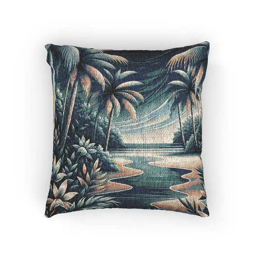 Woven Pillow, 17"W x 18"L - Beach Blues