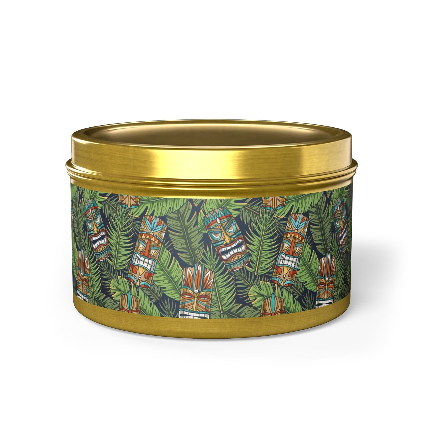 Tin Candles, 2 sizes, 3 tin colors - Tiki Greenery